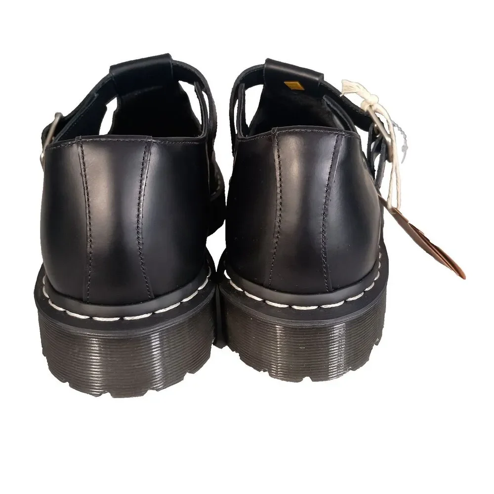 Dr. Martens Polley Bex Smooth Leather Mary Jane Shoes Black Mens 14